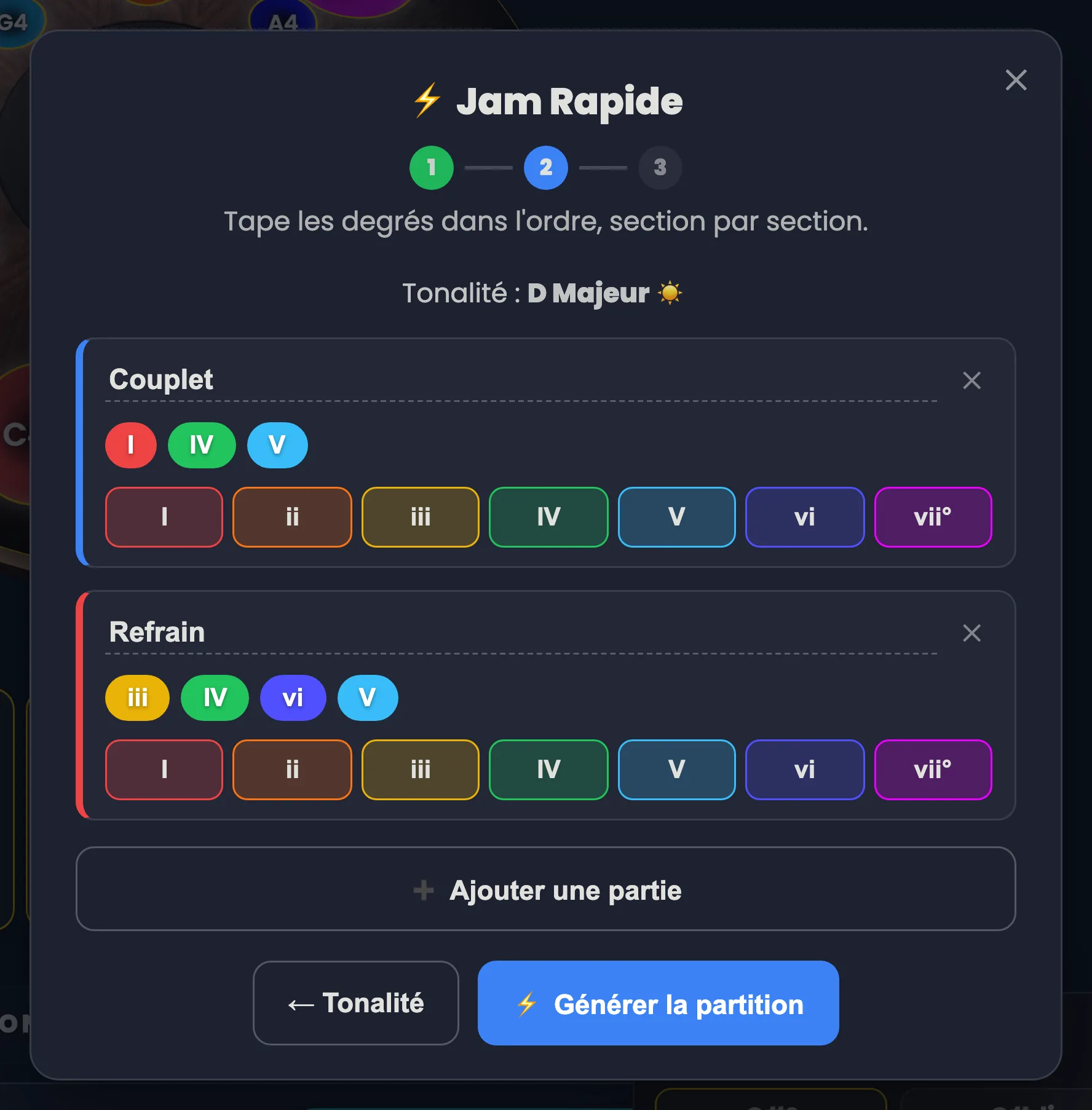 Jam Rapide : accompagner un musicien en trois clics